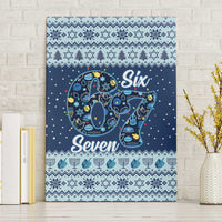 Funny Hanukkah Six Seven Canvas Wall Art Gen Alpha Meme Vibes - Wonder Print Shop