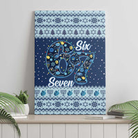Funny Hanukkah Six Seven Canvas Wall Art Gen Alpha Meme Vibes - Wonder Print Shop