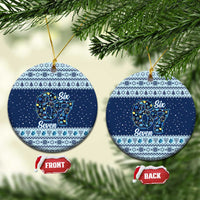 Funny Hanukkah Six Seven Ceramic Ornament Gen Alpha Meme Vibes - Wonder Print Shop