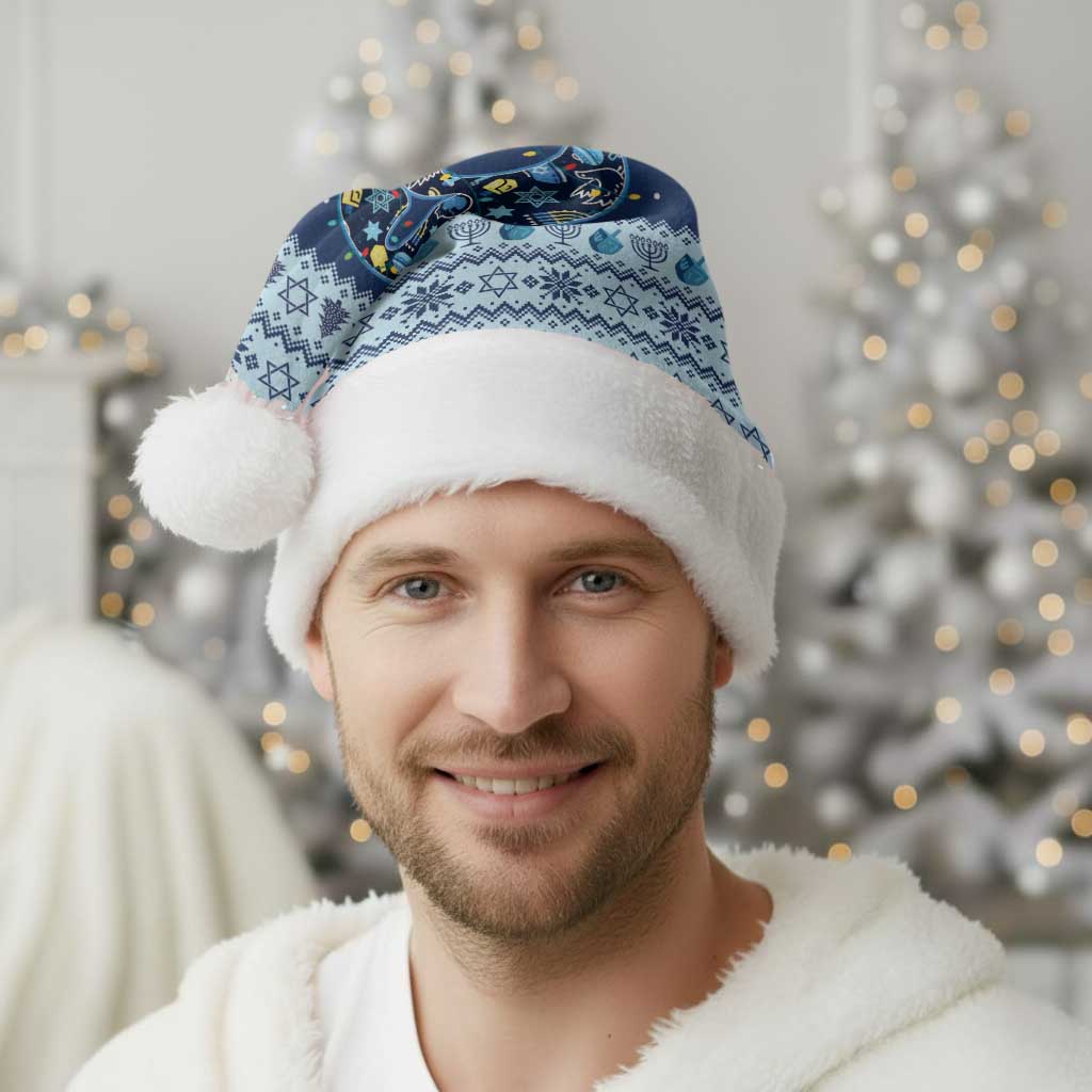 Funny Hanukkah Six Seven Christmas Santa Hat Gen Alpha Meme Vibes - Wonder Print Shop