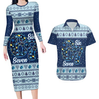 Funny Hanukkah Six Seven Couples Matching Long Sleeve Bodycon Dress and Hawaiian Shirt Gen Alpha Meme Vibes - Wonder Print Shop