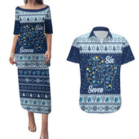Funny Hanukkah Six Seven Couples Matching Puletasi and Hawaiian Shirt Gen Alpha Meme Vibes - Wonder Print Shop