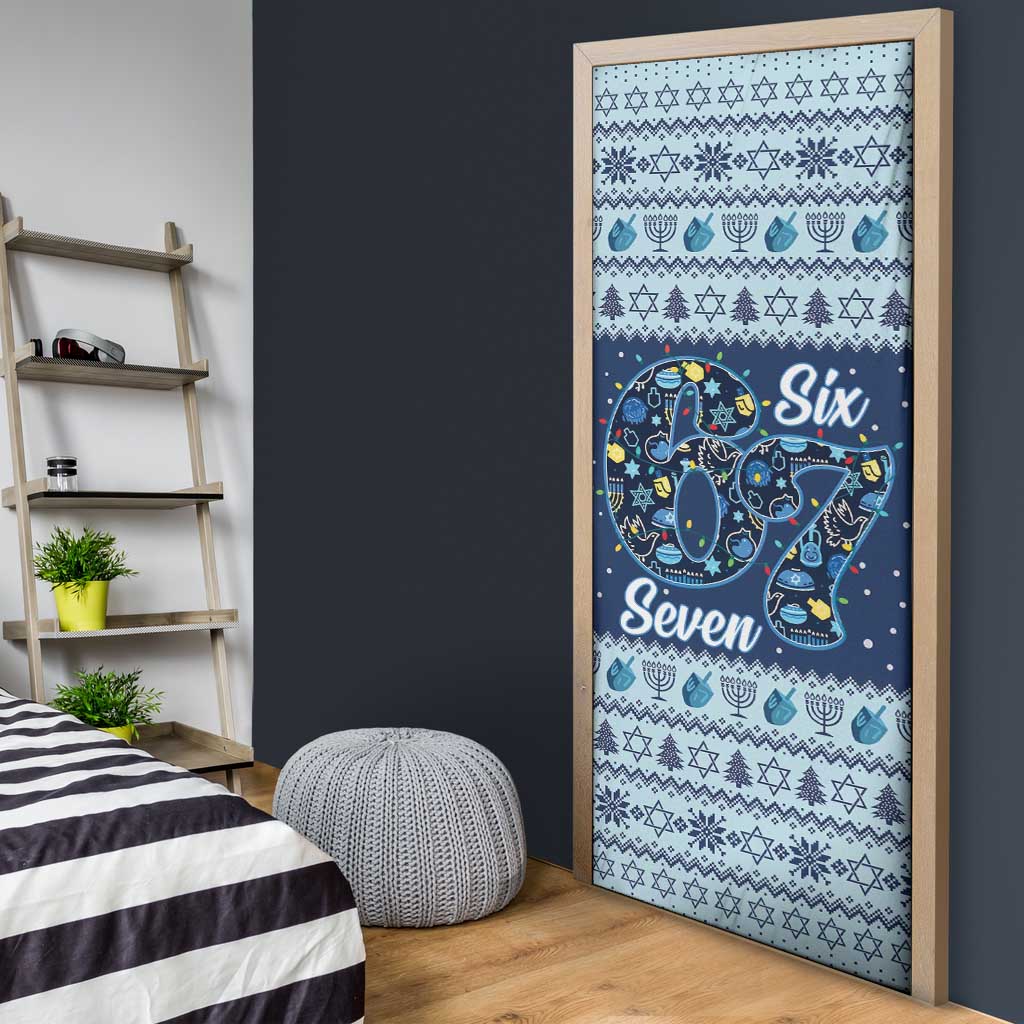 Funny Hanukkah Six Seven Door Cover Gen Alpha Meme Vibes - Wonder Print Shop