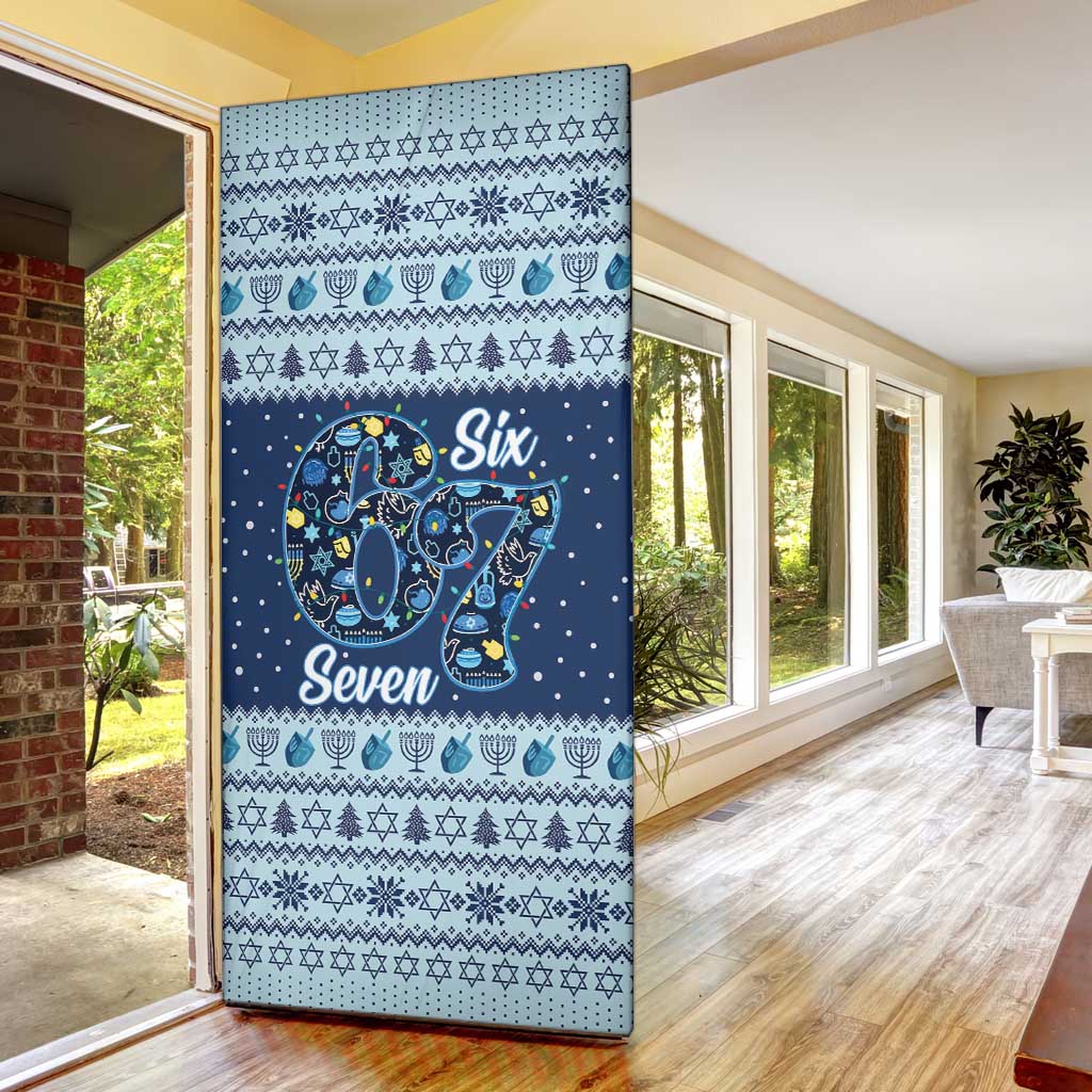 Funny Hanukkah Six Seven Door Cover Gen Alpha Meme Vibes - Wonder Print Shop