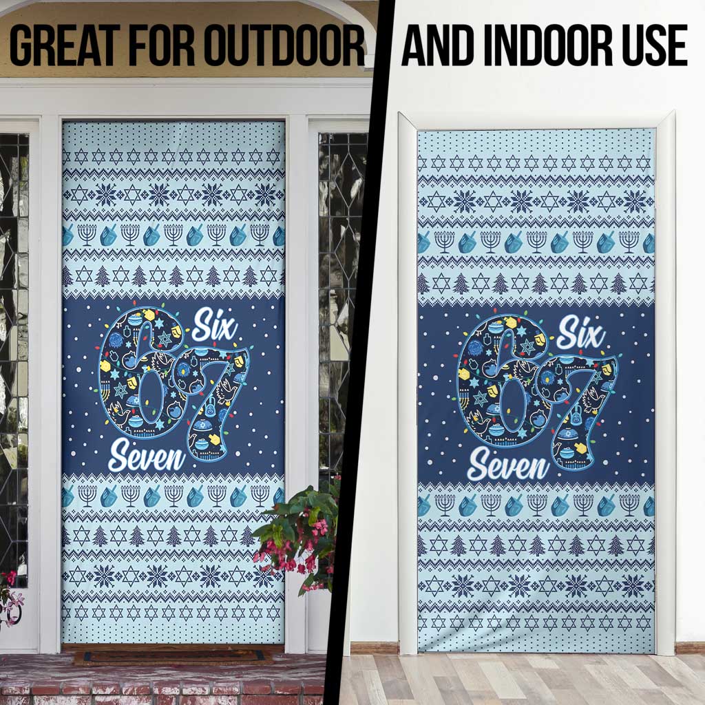 Funny Hanukkah Six Seven Door Cover Gen Alpha Meme Vibes - Wonder Print Shop