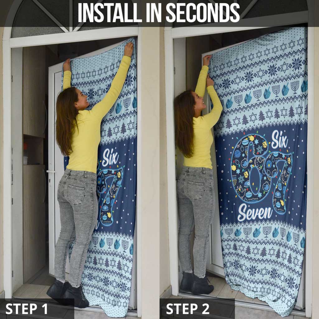 Funny Hanukkah Six Seven Door Cover Gen Alpha Meme Vibes - Wonder Print Shop