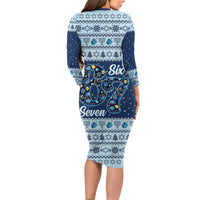 Funny Hanukkah Six Seven Family Matching Long Sleeve Bodycon Dress and Hawaiian Shirt Gen Alpha Meme Vibes - Wonder Print Shop