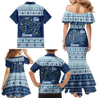 Funny Hanukkah Six Seven Family Matching Mermaid Dress and Hawaiian Shirt Gen Alpha Meme Vibes - Wonder Print Shop