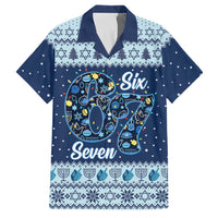 Funny Hanukkah Six Seven Family Matching Puletasi and Hawaiian Shirt Gen Alpha Meme Vibes - Wonder Print Shop