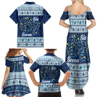 Funny Hanukkah Six Seven Family Matching Summer Maxi Dress and Hawaiian Shirt Gen Alpha Meme Vibes - Wonder Print Shop