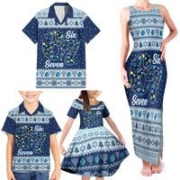 Funny Hanukkah Six Seven Family Matching Tank Maxi Dress and Hawaiian Shirt Gen Alpha Meme Vibes - Wonder Print Shop