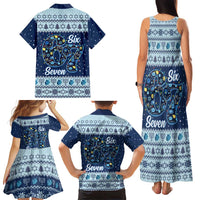 Funny Hanukkah Six Seven Family Matching Tank Maxi Dress and Hawaiian Shirt Gen Alpha Meme Vibes - Wonder Print Shop