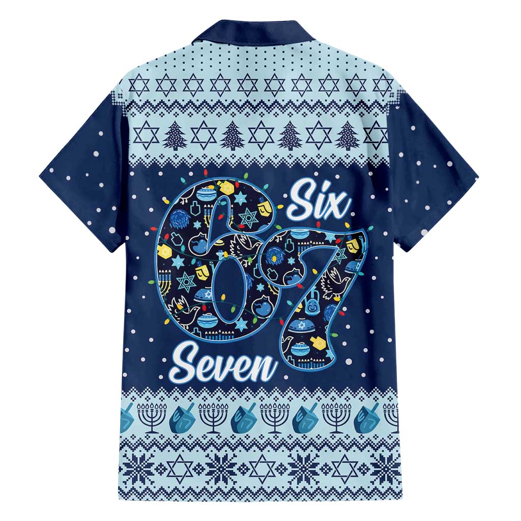 Funny Hanukkah Six Seven Family Matching Tank Maxi Dress and Hawaiian Shirt Gen Alpha Meme Vibes - Wonder Print Shop