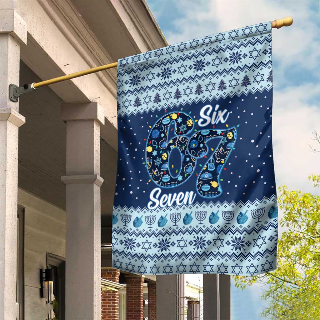 Funny Hanukkah Six Seven Garden Flag Gen Alpha Meme Vibes - Wonder Print Shop