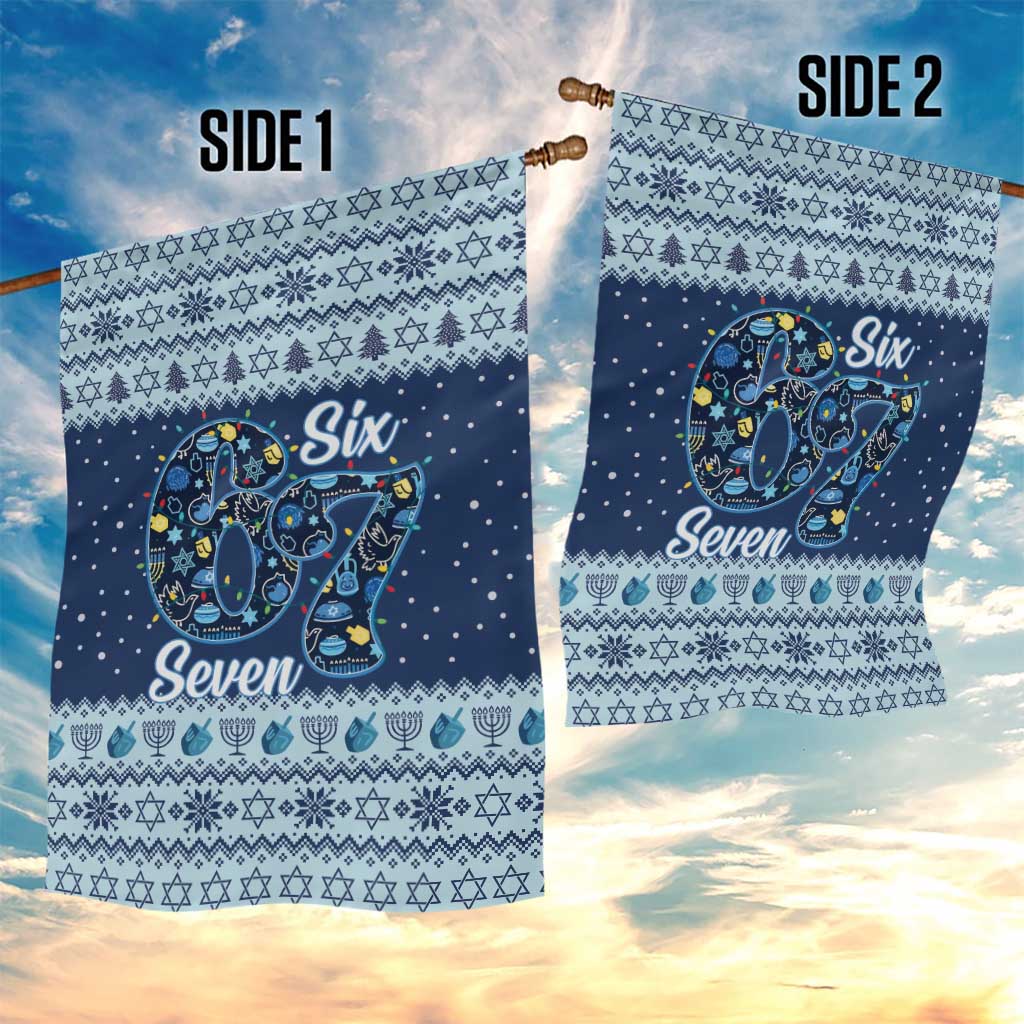 Funny Hanukkah Six Seven Garden Flag Gen Alpha Meme Vibes - Wonder Print Shop
