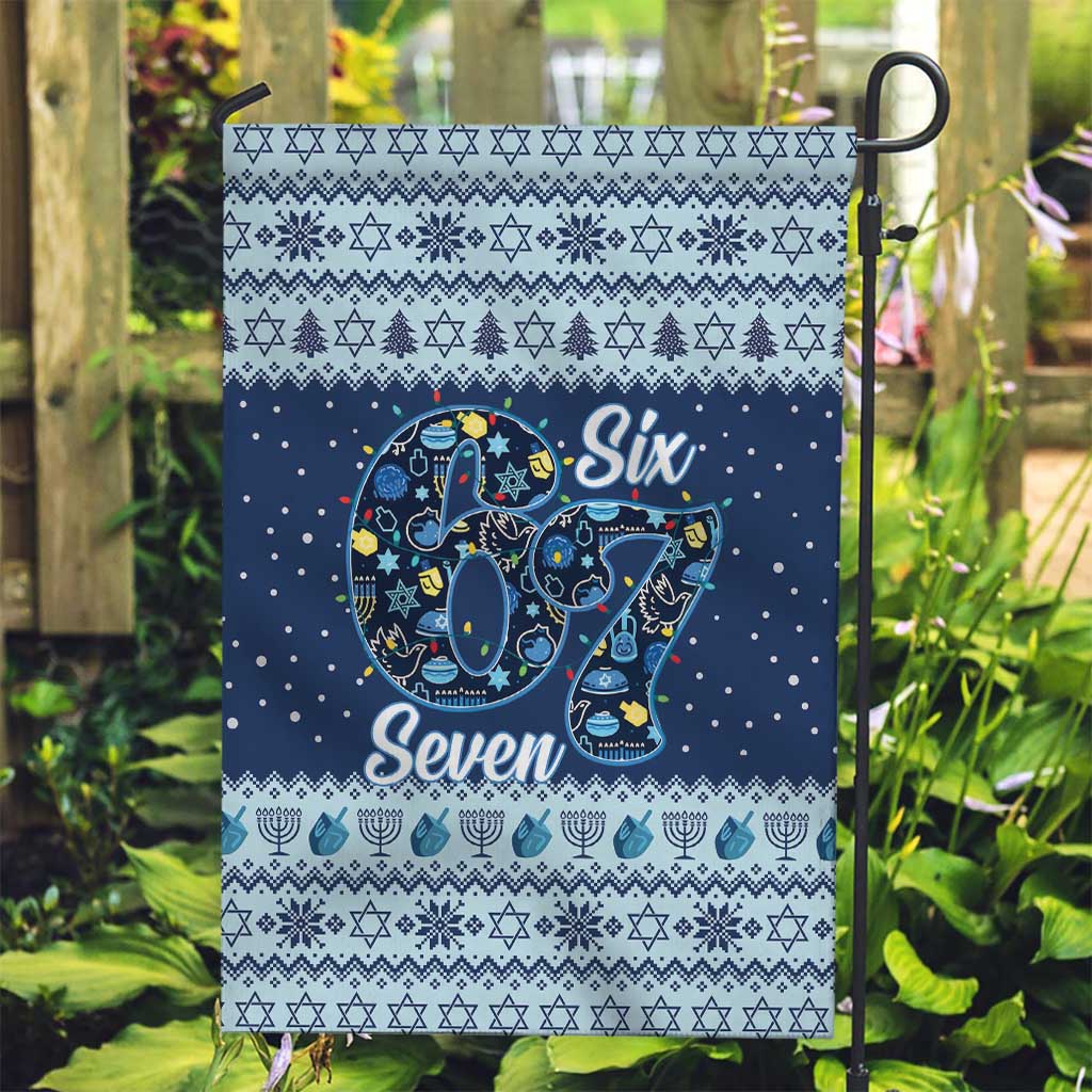 Funny Hanukkah Six Seven Garden Flag Gen Alpha Meme Vibes - Wonder Print Shop