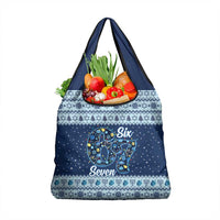 Funny Hanukkah Six Seven Grocery Bag Gen Alpha Meme Vibes - Wonder Print Shop