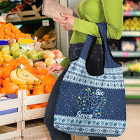 Funny Hanukkah Six Seven Grocery Bag Gen Alpha Meme Vibes - Wonder Print Shop