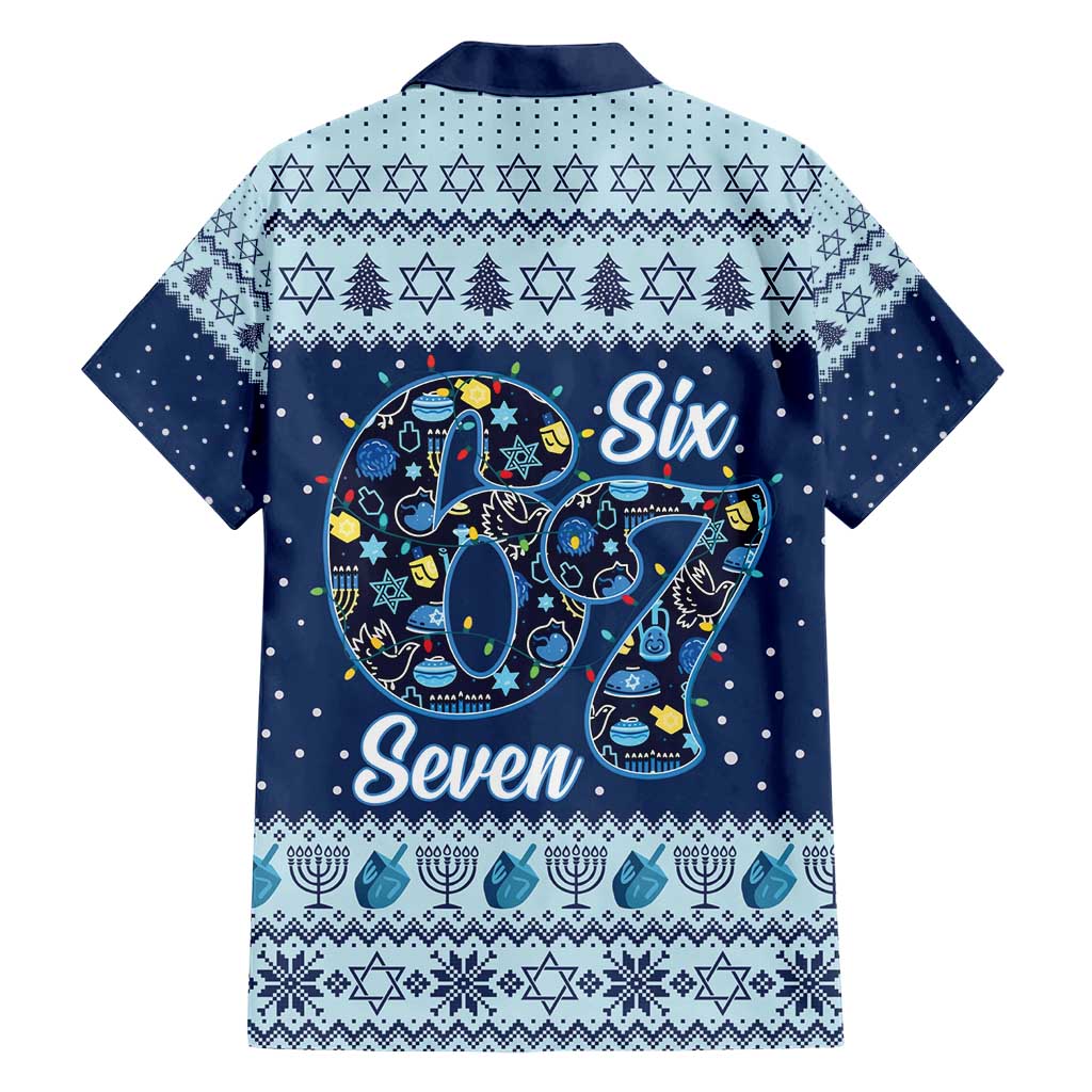 Funny Hanukkah Six Seven Hawaiian Shirt Gen Alpha Meme Vibes - Wonder Print Shop