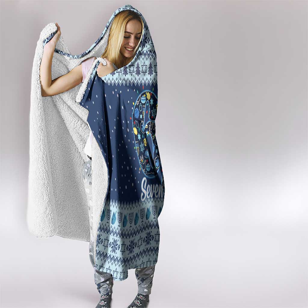 Funny Hanukkah Six Seven Hooded Blanket Gen Alpha Meme Vibes - Wonder Print Shop