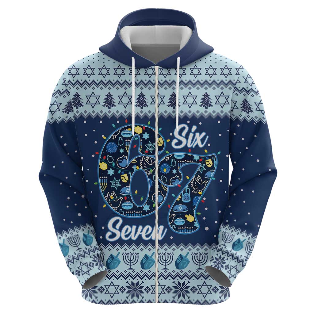 Funny Hanukkah Six Seven Hoodie Gen Alpha Meme Vibes - Wonder Print Shop