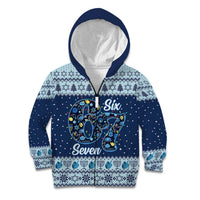 Funny Hanukkah Six Seven Kid Hoodie Gen Alpha Meme Vibes - Wonder Print Shop