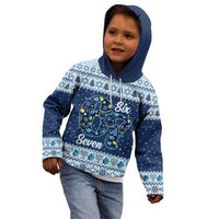 Funny Hanukkah Six Seven Kid Hoodie Gen Alpha Meme Vibes - Wonder Print Shop