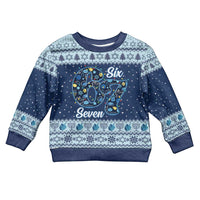 Funny Hanukkah Six Seven Kid Ugly Christmas Sweater Gen Alpha Meme Vibes - Wonder Print Shop