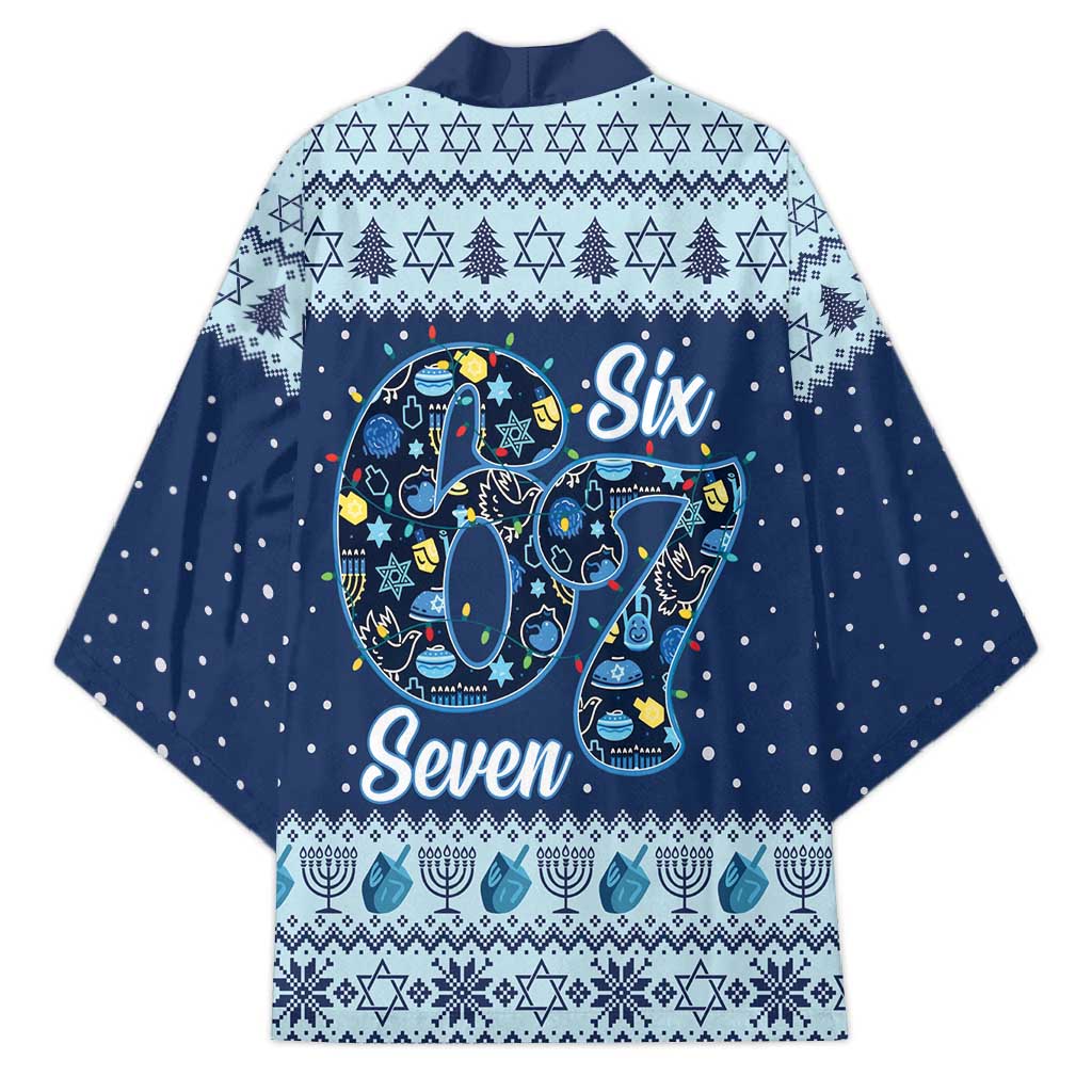 Funny Hanukkah Six Seven Kimono Gen Alpha Meme Vibes - Wonder Print Shop