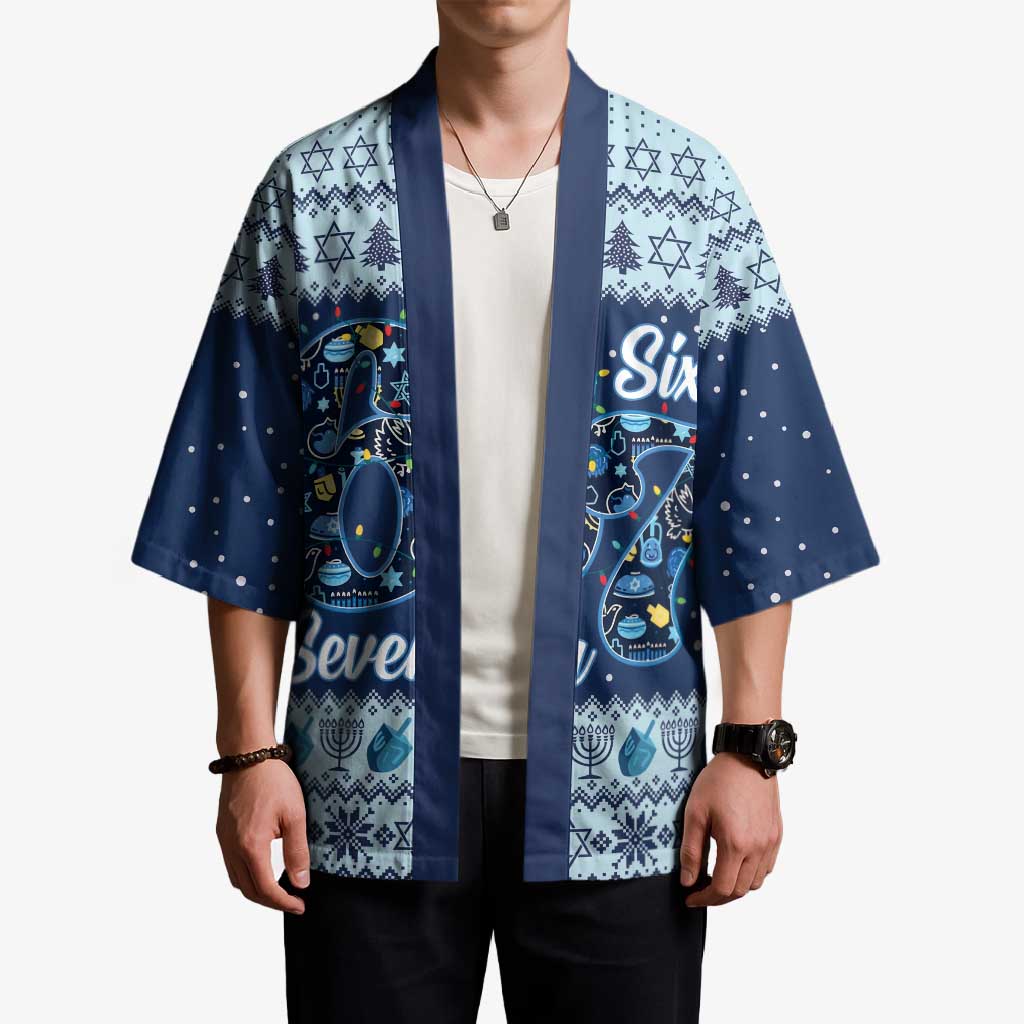 Funny Hanukkah Six Seven Kimono Gen Alpha Meme Vibes - Wonder Print Shop