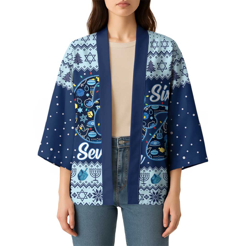 Funny Hanukkah Six Seven Kimono Gen Alpha Meme Vibes - Wonder Print Shop