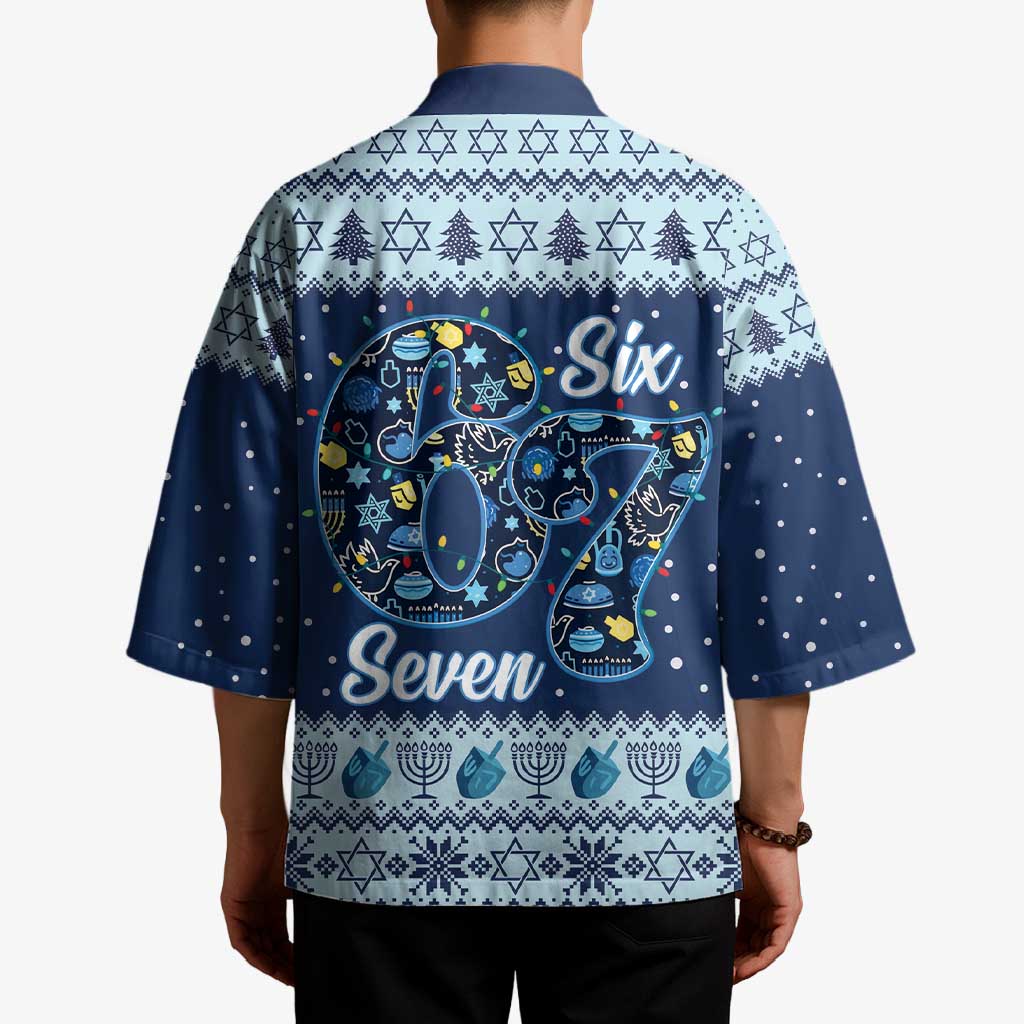 Funny Hanukkah Six Seven Kimono Gen Alpha Meme Vibes - Wonder Print Shop
