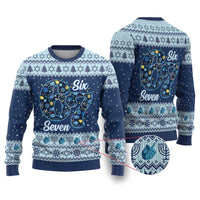 Funny Hanukkah Six Seven Ugly Christmas Sweater Gen Alpha Meme Vibes - Wonder Print Shop