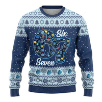 Funny Hanukkah Six Seven Ugly Christmas Sweater Gen Alpha Meme Vibes - Wonder Print Shop