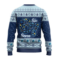 Funny Hanukkah Six Seven Ugly Christmas Sweater Gen Alpha Meme Vibes - Wonder Print Shop