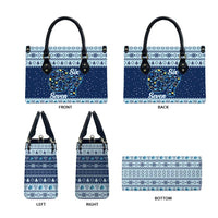 Funny Hanukkah Six Seven Leather Bag Gen Alpha Meme Vibes - Wonder Print Shop