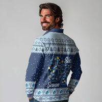 Funny Hanukkah Six Seven Long Sleeve Polo Shirt Gen Alpha Meme Vibes - Wonder Print Shop