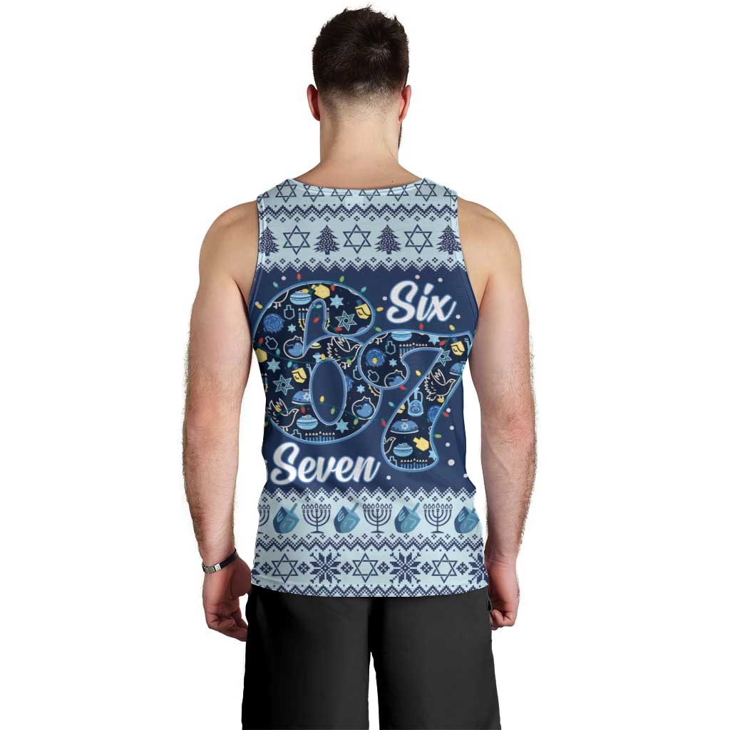 Funny Hanukkah Six Seven Men Tank Top Gen Alpha Meme Vibes - Wonder Print Shop