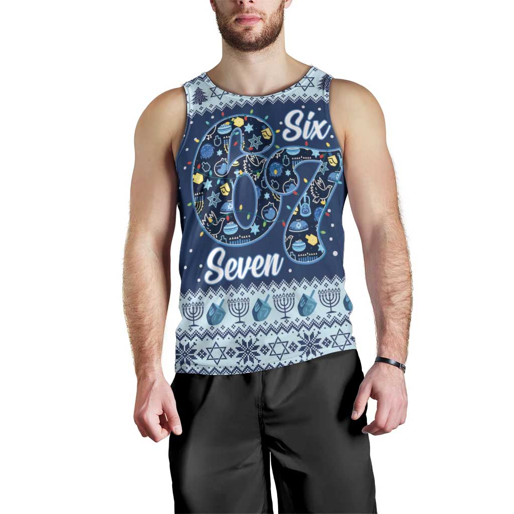 Funny Hanukkah Six Seven Men Tank Top Gen Alpha Meme Vibes - Wonder Print Shop
