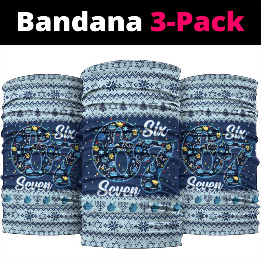 Funny Hanukkah Six Seven Neck Gaiter Gen Alpha Meme Vibes - Wonder Print Shop