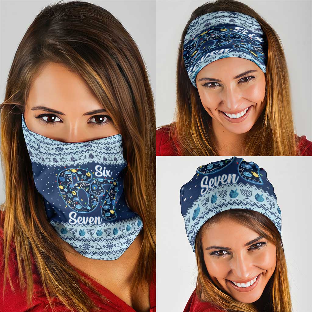 Funny Hanukkah Six Seven Neck Gaiter Gen Alpha Meme Vibes - Wonder Print Shop