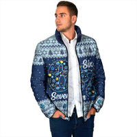 Funny Hanukkah Six Seven Padded Jacket Gen Alpha Meme Vibes - Wonder Print Shop