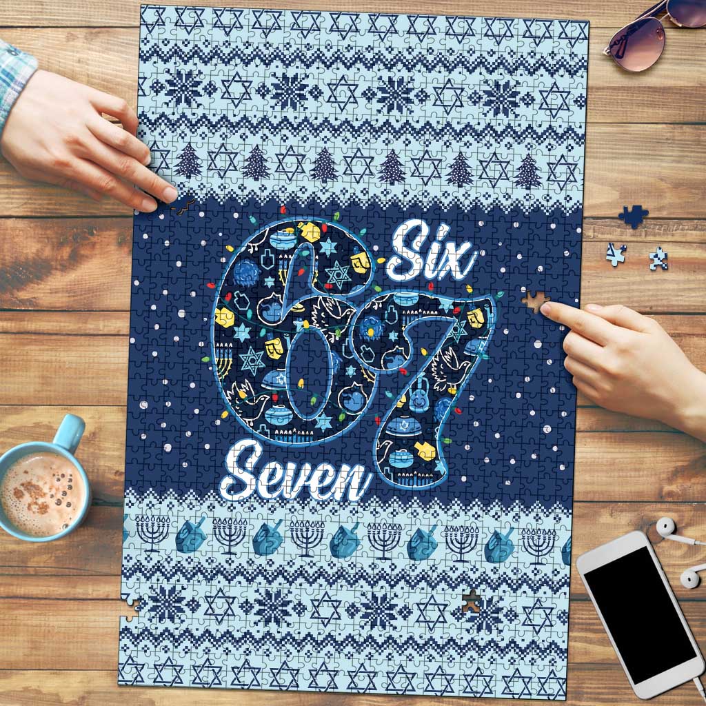 Funny Hanukkah Six Seven Puzzle Gen Alpha Meme Vibes - Wonder Print Shop