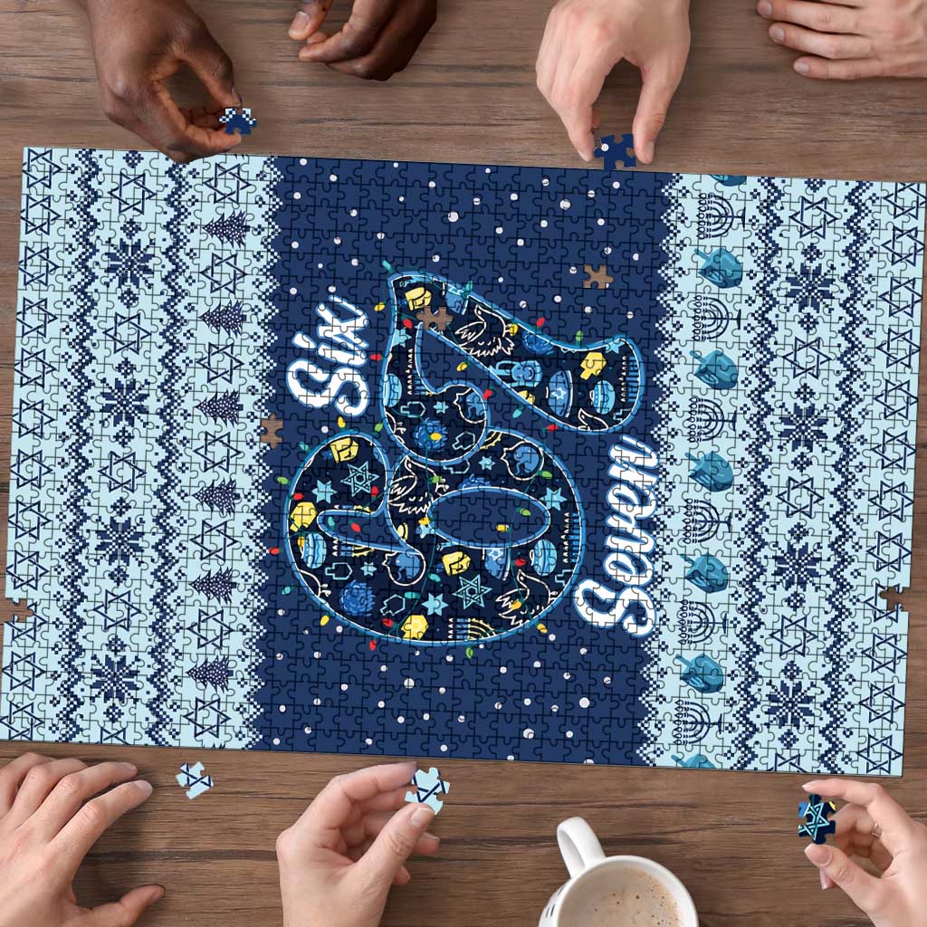 Funny Hanukkah Six Seven Puzzle Gen Alpha Meme Vibes - Wonder Print Shop