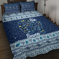 Funny Hanukkah Six Seven Quilt Bed Set Gen Alpha Meme Vibes - Wonder Print Shop