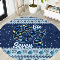 Funny Hanukkah Six Seven Round Carpet Gen Alpha Meme Vibes - Wonder Print Shop