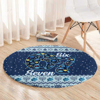 Funny Hanukkah Six Seven Round Carpet Gen Alpha Meme Vibes - Wonder Print Shop