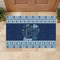 Funny Hanukkah Six Seven Rubber Doormat Gen Alpha Meme Vibes - Wonder Print Shop