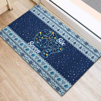 Funny Hanukkah Six Seven Rubber Doormat Gen Alpha Meme Vibes - Wonder Print Shop
