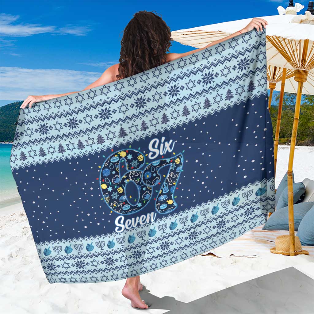 Funny Hanukkah Six Seven Sarong Gen Alpha Meme Vibes - Wonder Print Shop